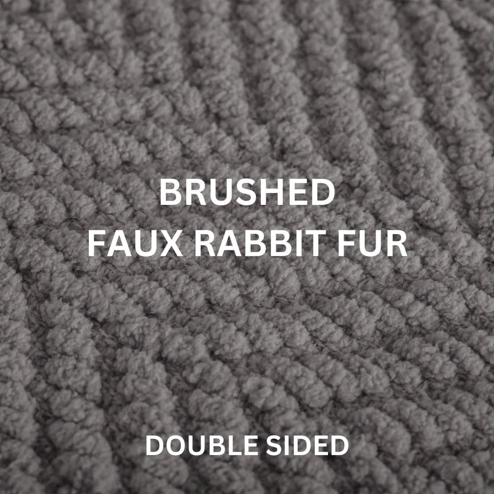 Szürke zsenília takaró 130x170 cm Renee – Tiseco Home Studio