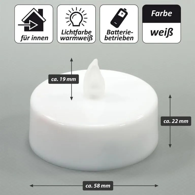 Elemes tealámpás készlet időzítővel  8 db fehér