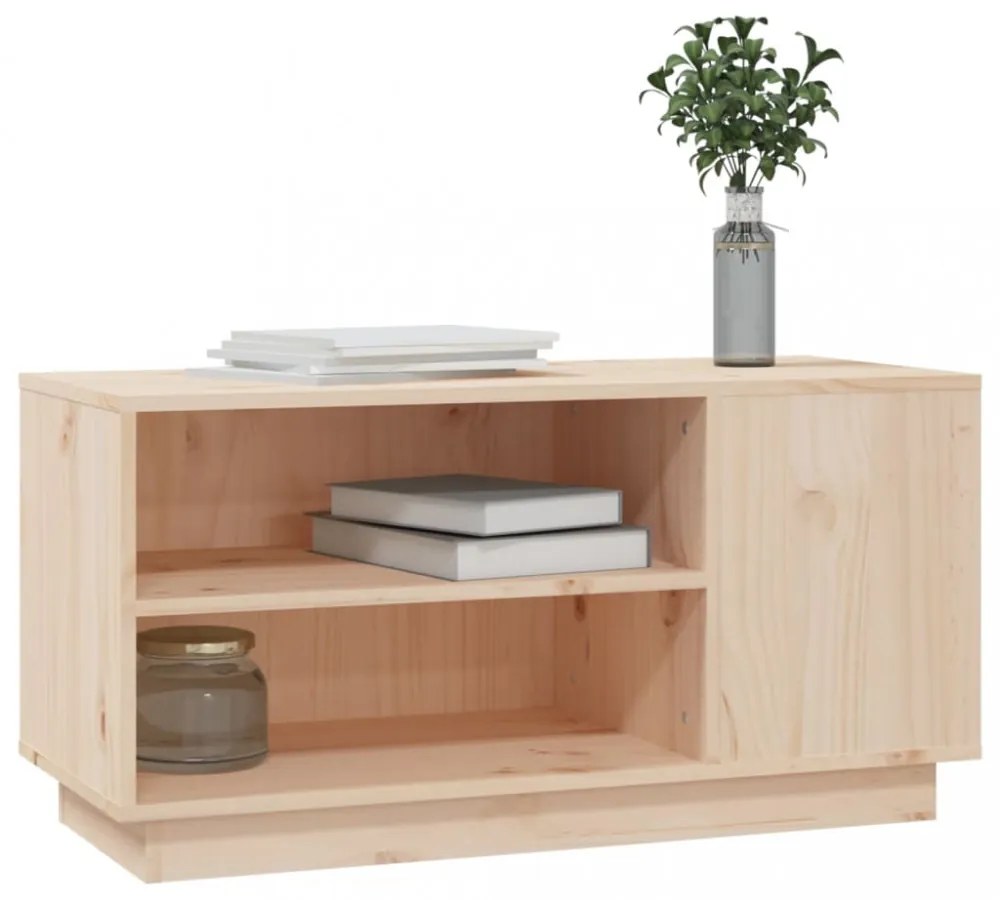 tömör fenyőfa TV-szekrény 80x35x40,5 cm