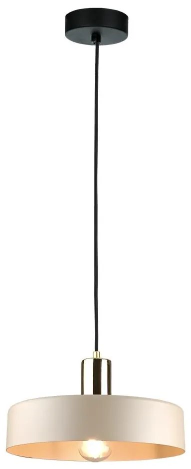 LATTE lógcsillár 1xE27/60W/230V bézs/fekete/fényes króm