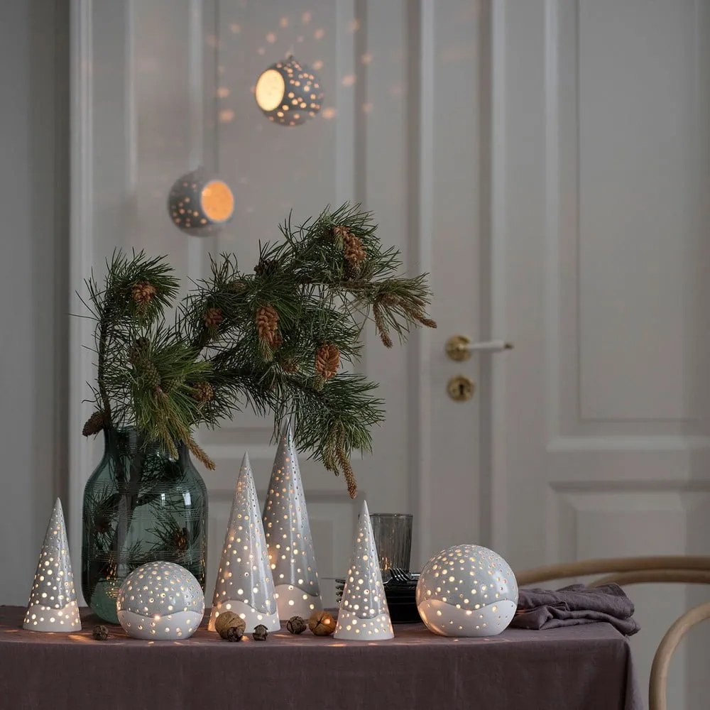 Nobili fehér csontporcelán karácsonyfadísz, ⌀ 12 cm - Kähler Design