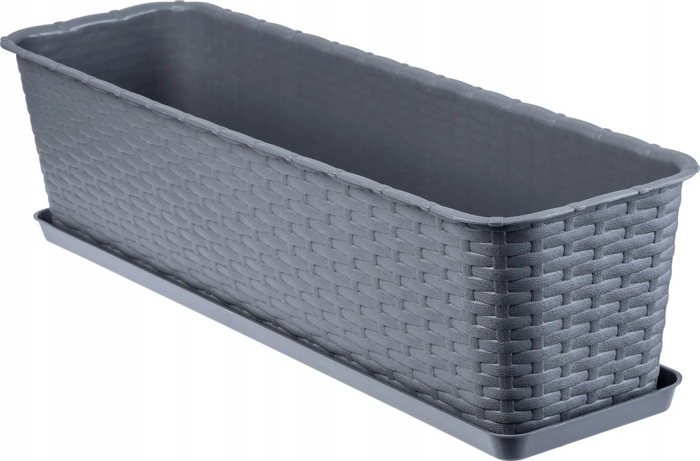 Virágtartó Erkély Virágtartó Állvány 60cm Grafit