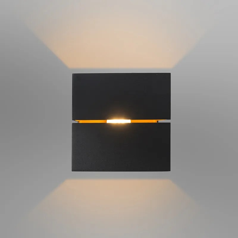 4 db-os okos fali lámpa szett fekete arannyal 9,7 cm WiFi G9-cel - Transfer Groove