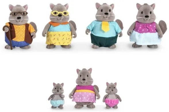 Li'l Woodzeez - Játékkészlet BUSTLEBERRY mókuscsalád