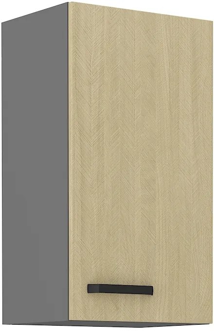 Felső konyheszekrény Scarmi 40 G-72 1F (Antracit + Herringbone scandi). 1049747