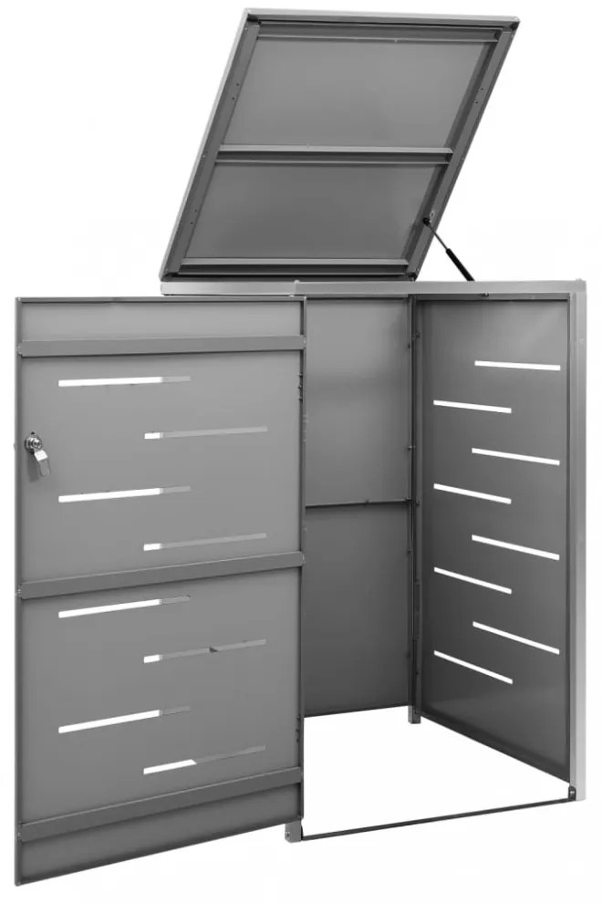 acél tároló gurítható szemeteskukához 69 x 77,5 x 112,5 cm