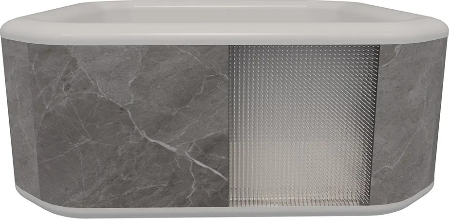 Avenli Bergen szürke márvány mintás felfújható pezsgőfürdő 170 × 170 × 70 cm, 760 liter