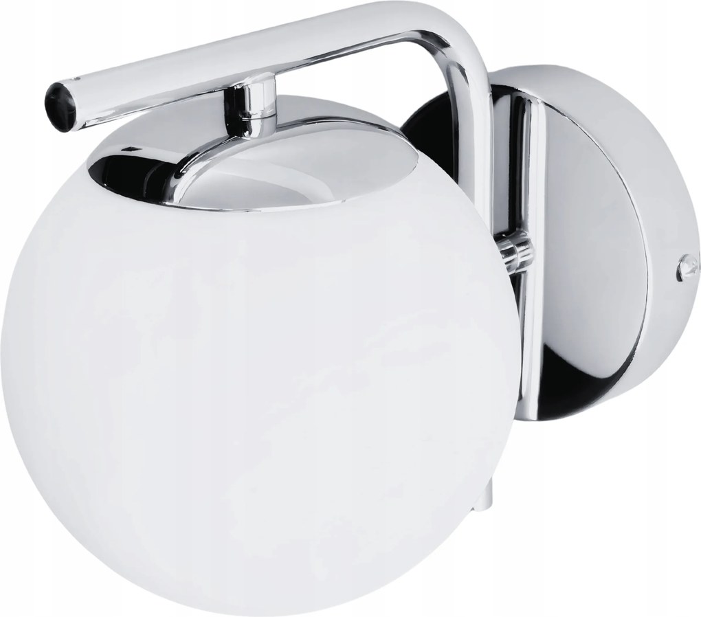 Lámpa modern fali lámpa króm Led gömbök ezüst tejfehér E27