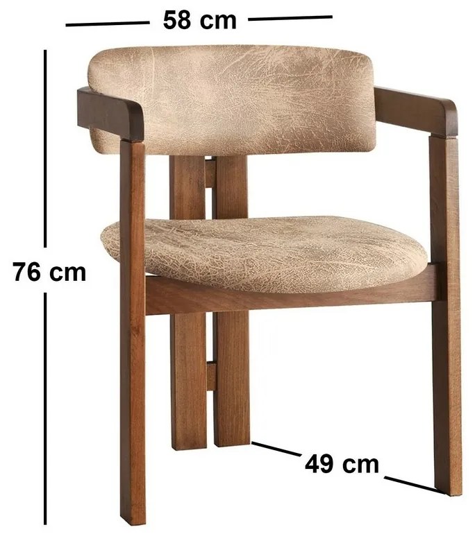 Étkező szék CO Beige and Walnut