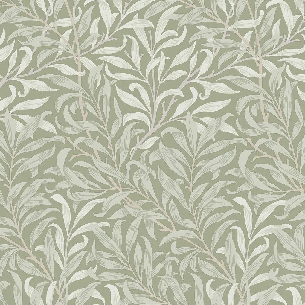 Világoszöld Tapéta A Hálószobába Növényi Levél Mintával