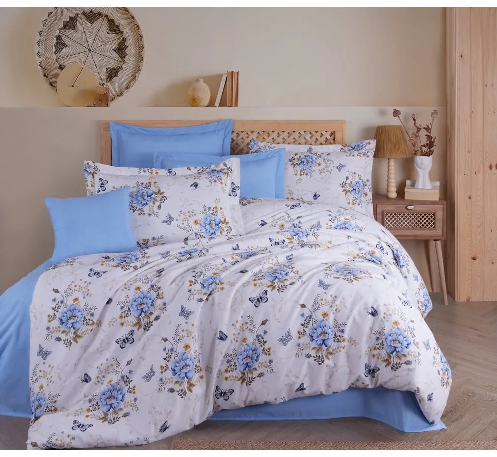 Fehér kétszemélyes renforcé pamut ágyneműhuzat 200x200 cm Aylin – Mijolnir