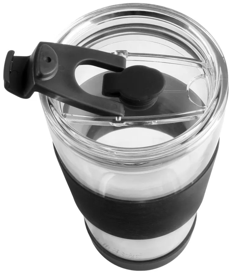 Fekete termobögre 600 ml Fuori – Vialli Design