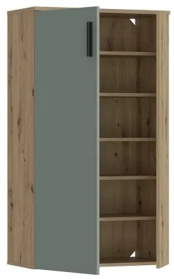 Cipőtartó ETON artisan tölgy/zöld