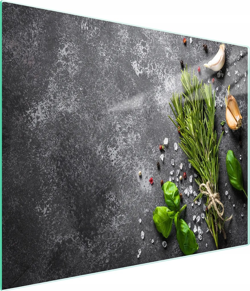 Üveg Vágódeszka 52x30 Fűszerek Edzett Üveg