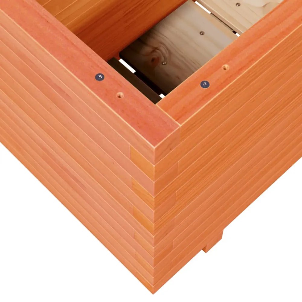 viaszbarna tömör fenyőfa kerti virágtartó 70 x 40 x 49,5 cm