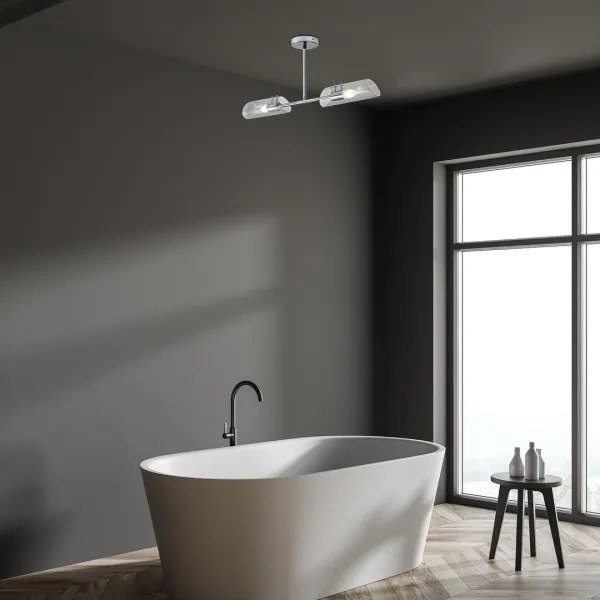 Rabalux 75030 - Fürdőszobai csillár rúdon TEODORO 2xE14/12W/230V IP44 króm