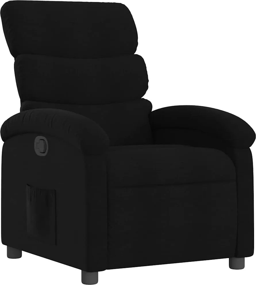 vidaXL fekete szövet dönthető fotel