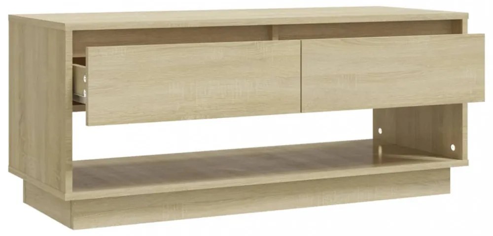 sonoma tölgy színű szerelt fa TV-szekrény 102x41x44 cm