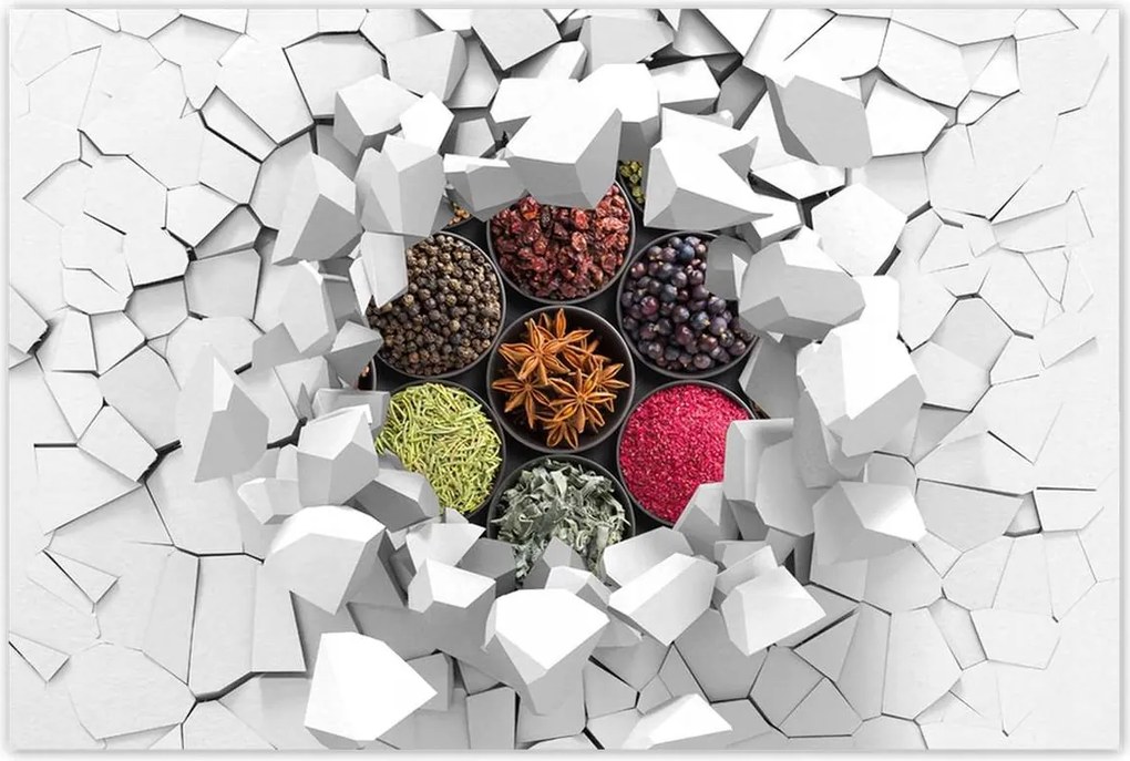 Poszterek 120x80 Fűszertartó tálak gyógynövények