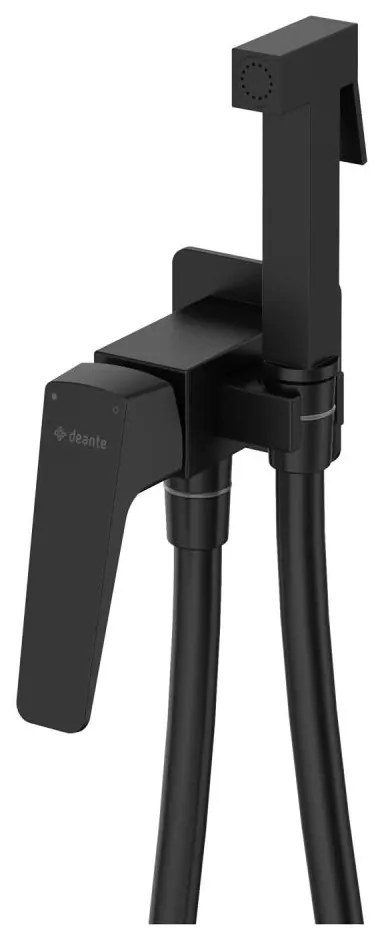 Deante BQL_N34M - BLUR bidé csaptelep kézi zuhannyal, falba süllyeszthető kivitel, fekete