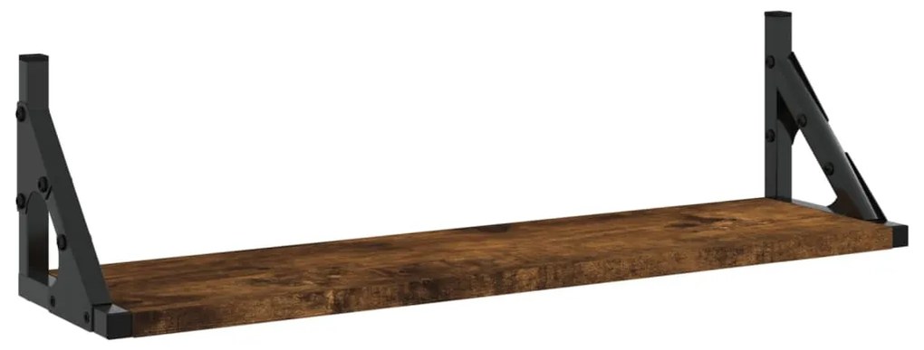 2 db füstölt tölgy színű fali polc 60 x 15 x 15,5 cm