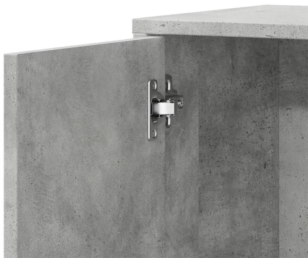 2 db betonszürke szerelt fa tálalószekrény 60 x 31 x 70 cm