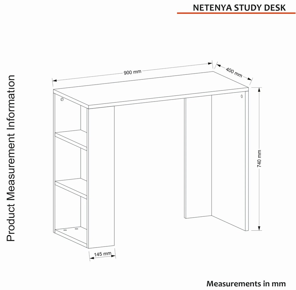 Íróasztal Netenya - White