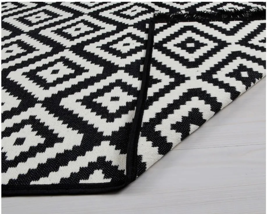 Helen fekete-fehér kétoldalas szőnyeg, 120 x 180 cm