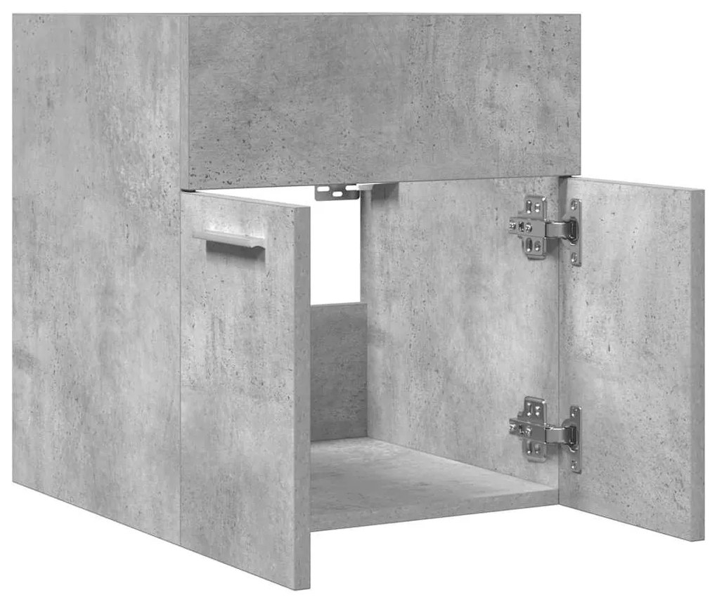 betonszürke szerelt fa fürdőszobai mosdószekrény 41x38,5x46 cm