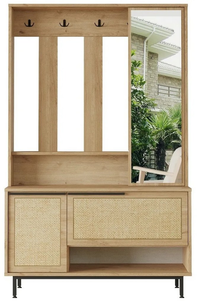 Once Walnut and Oak cipősszekrényes akasztó