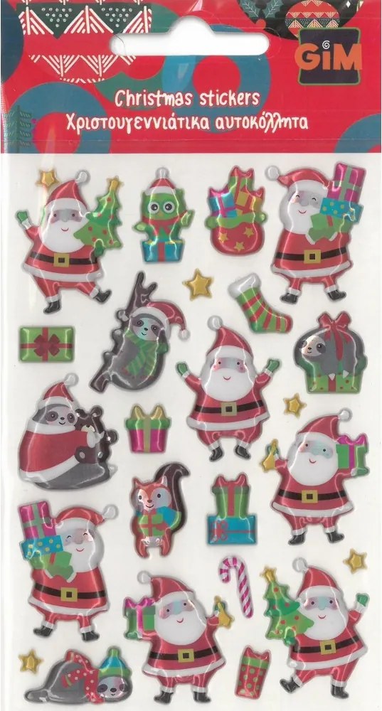 Karácsonyi Santa bubble matrica