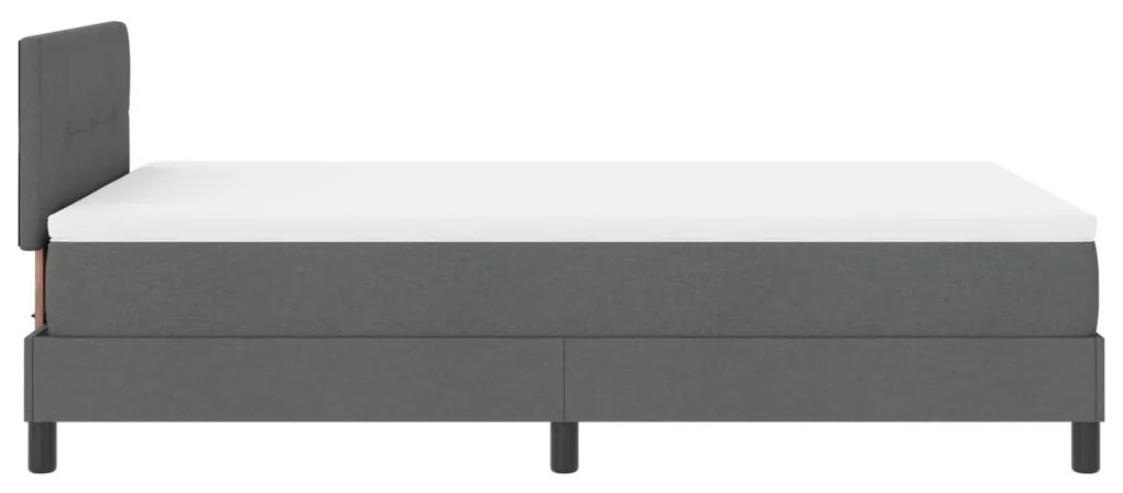 Box Spring Ágy Matrac & LED Sötétszürke 120x190 cm Szövet
