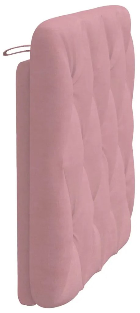 rózsaszín bársony fejtámla párna 90 cm