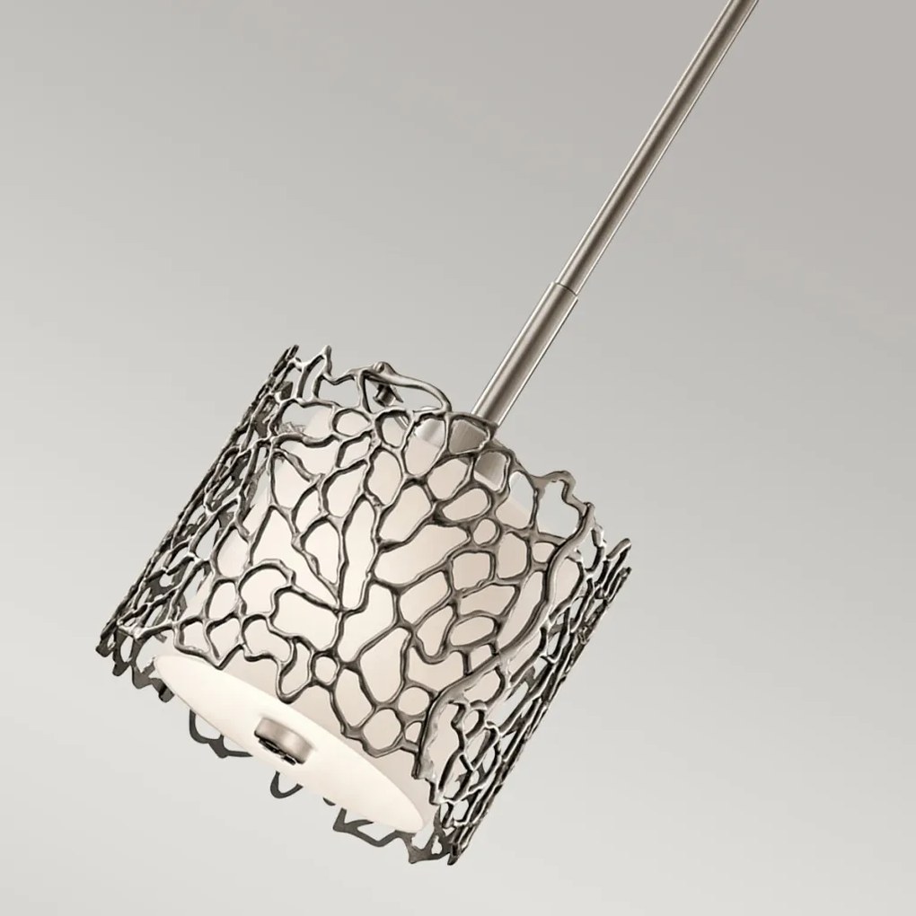 ELSTEAD KLSILVERCORALMP SILVER CORAL Ernyős Függesztett Lámpa Ezüst E27 IP20