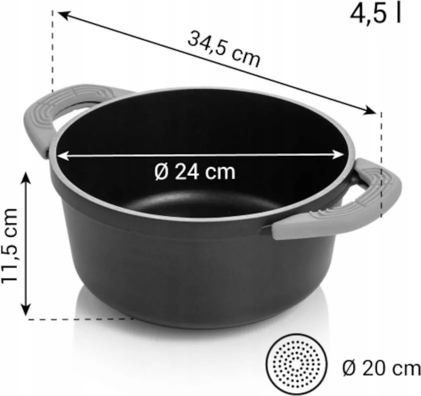 Kastrol SmartCLICK ø 24 cm, 4,5 l