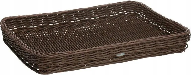 Saleen, Téglalap alakú kosár, 40x30x5cm, barna