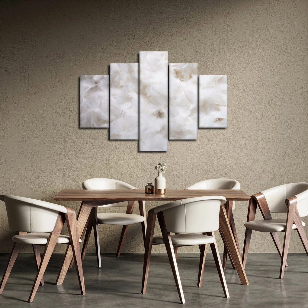 Kép - Fehér tollak (150x105 cm)
