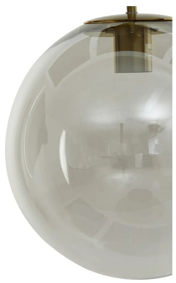 Bronzszínű függőlámpa üveg búrával ø 30 cm Medina – Light & Living