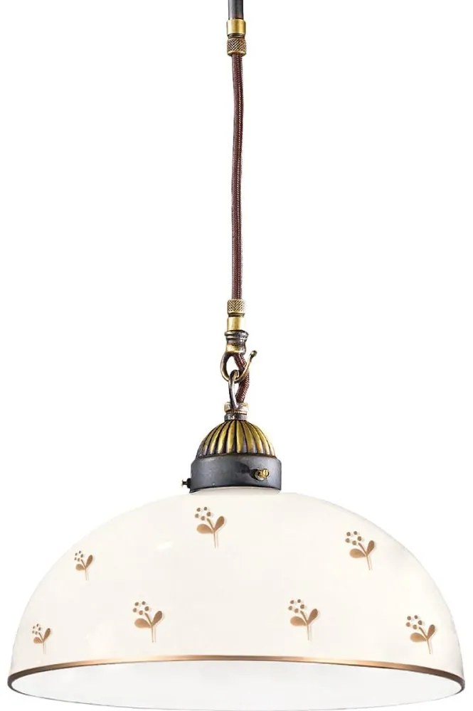 Kolarz 731.30.171- Kábelcsillár NONNA 1xE27/75W/230V Ø 30 cm, virágos, rózsaarany