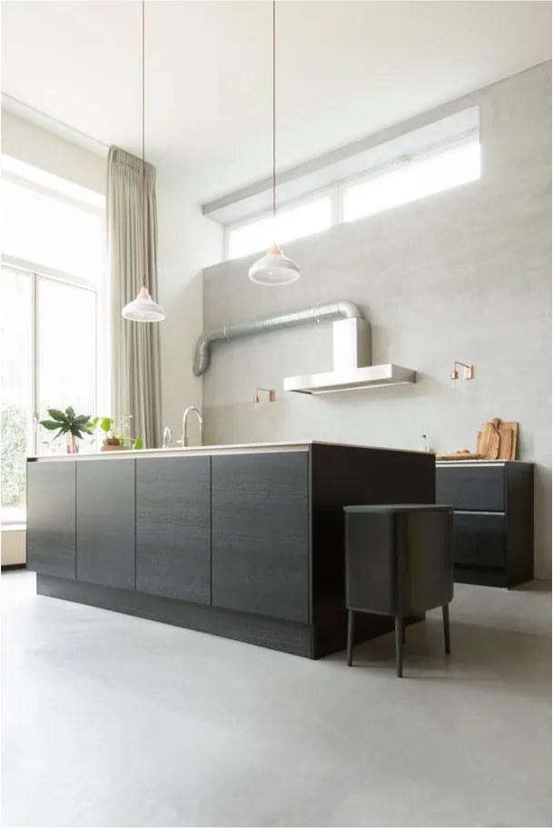 Matt fekete acél érintésre nyíló szelektív szemetes 33 l Bo Touch Bin – Brabantia