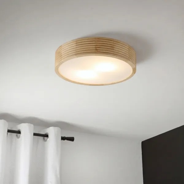 Mennyezeti lámpa NATURAL MODERN 2xE27/15W/230V, átmérő 37,5 cm, fenyő