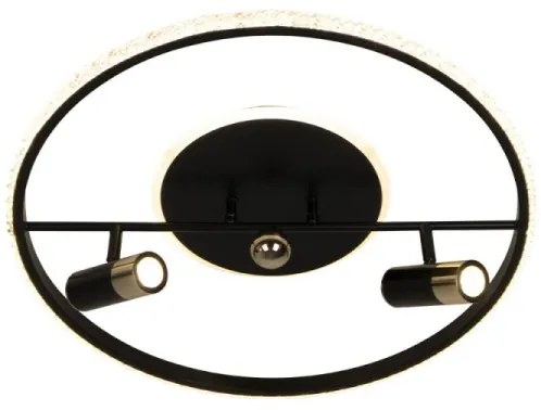 LED Dimmelhető mennyezeti lámpa LED/60W/230V 3000-6500K fekete + távirányítás