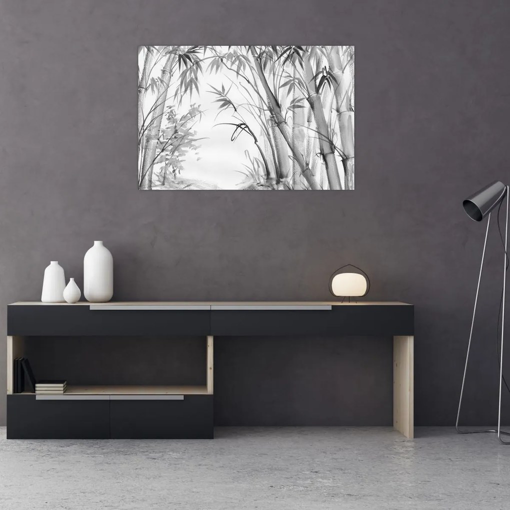 Kép - Bambusz erdő (90x60 cm)