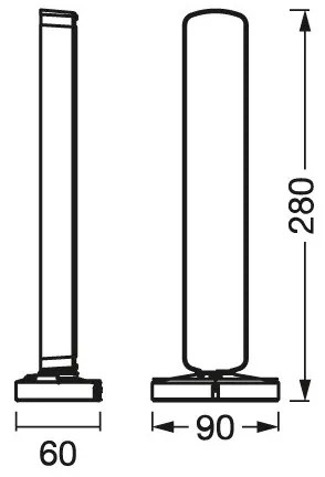 Ledvance - KÉSZLET 2x LED RGBW Dimmelhető asztali lámpa MOOD LIGHT LED/4W/230V + távirányító