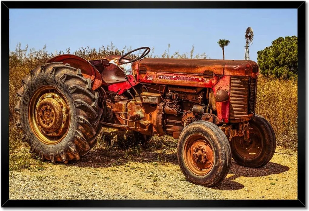 Poszterek keretben 60x40 Traktor Antik jármű