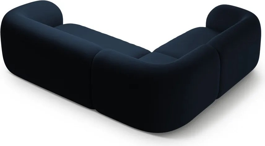 Kék bársony sarokkanapé (bal oldali-L alakú) Kate – Micadoni