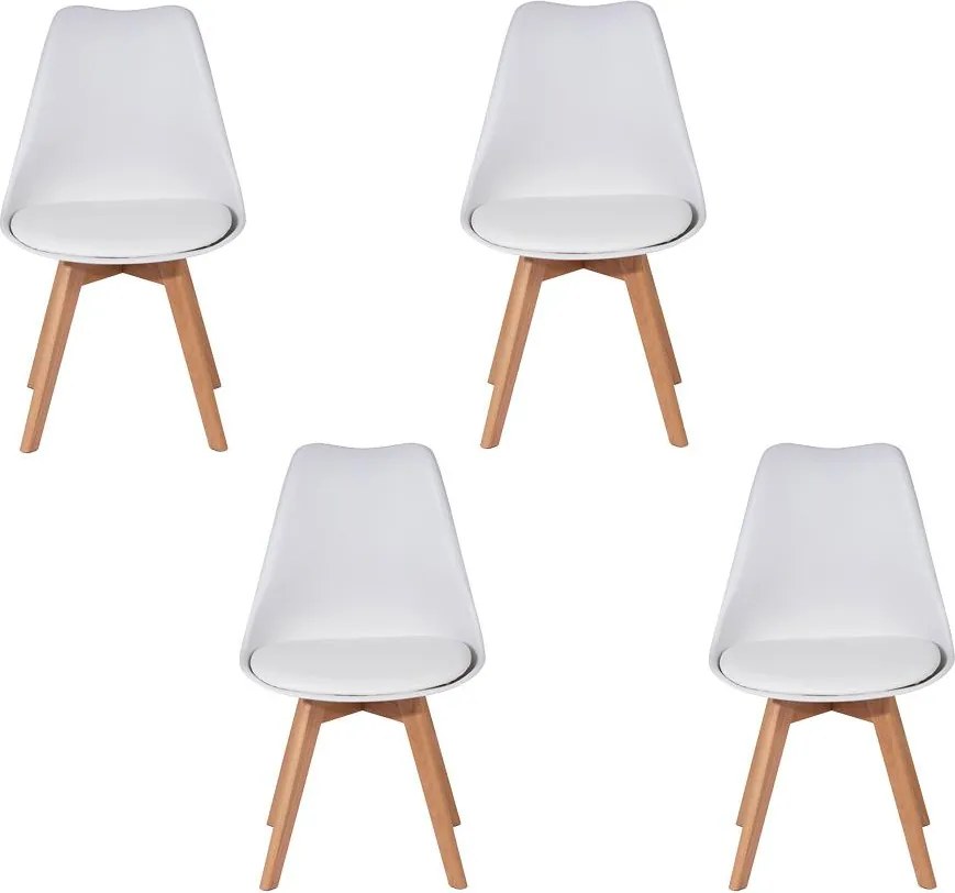 AVENBERG SKANDI 4db Étkezőszék - szett, fehér