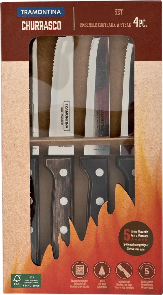 4 db-os Churrasco steak kés készlet