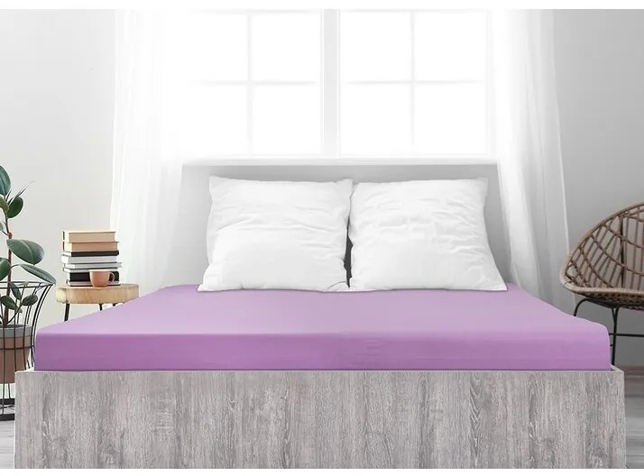 4Home Ideál jersey lepedő lila, 90 x 200 cm, 90 x 200 cm