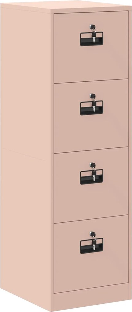 vidaXL Irattároló Szekrény fiókkal 2 pcs Rózsaszín 44 x 50 x 106.5 cm